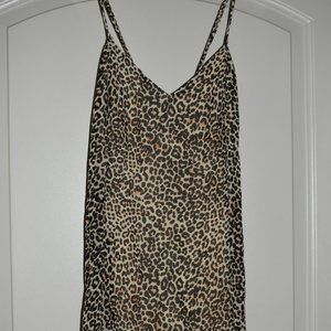 Urban Outfitters- Leopard Print Slip Dress- Size M